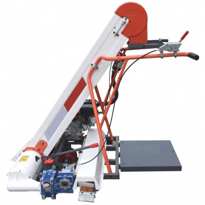 Hand push sun ground grain conveyor rice paddy collecting machine